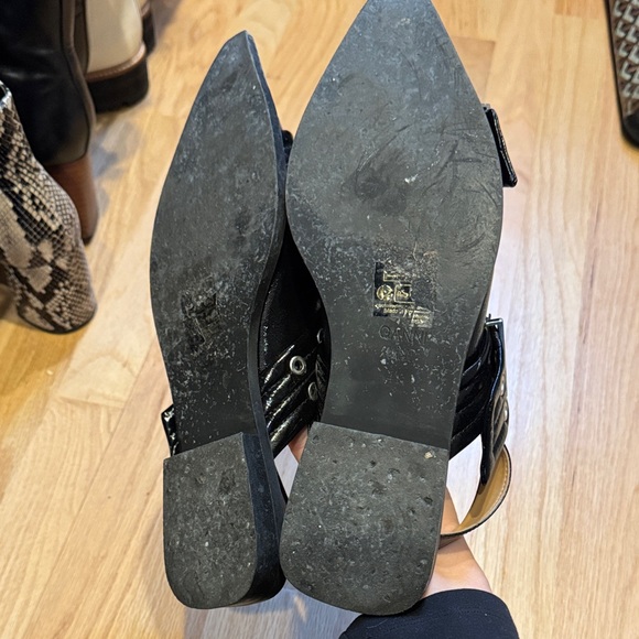 Ganni Feminine Buckle Ballerinas in Black, Size 10 / 41 - Picture 3 of 6